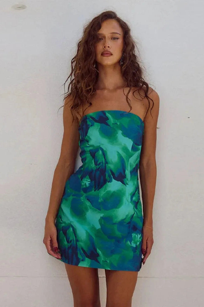 Strapless Sleeveless Bodycon Mini Dress