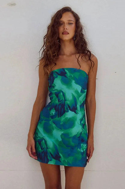Strapless Sleeveless Bodycon Mini Dress