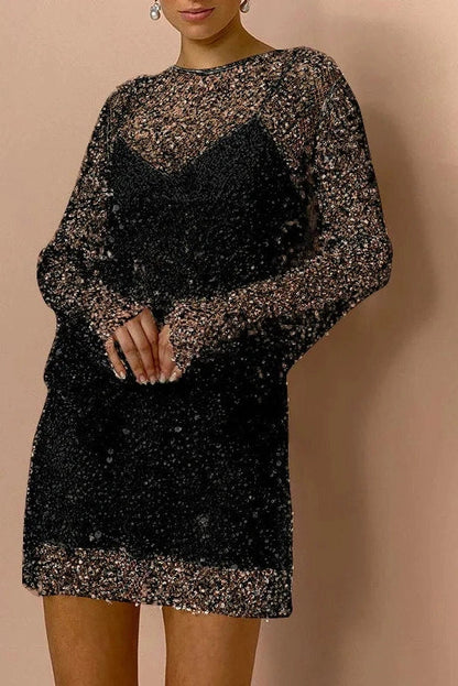 Sheer Two Piece Mini Dress