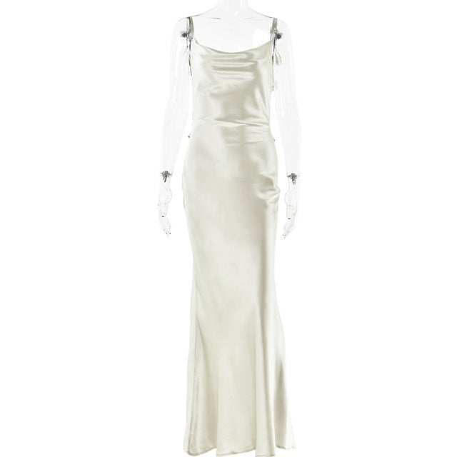 Sexy Backless 3dRose Tassel Maxi Long Dresses for Women Elegant Sleeveless Fashion High Waist Bodycon Dress Lady Chic Party Robe