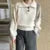 Casual Solid Knitted Lapel Sweaters Women Vintage Loose Button Long Sleeve Pullover Sweater Female Autumn Elegant Chic Base Tops