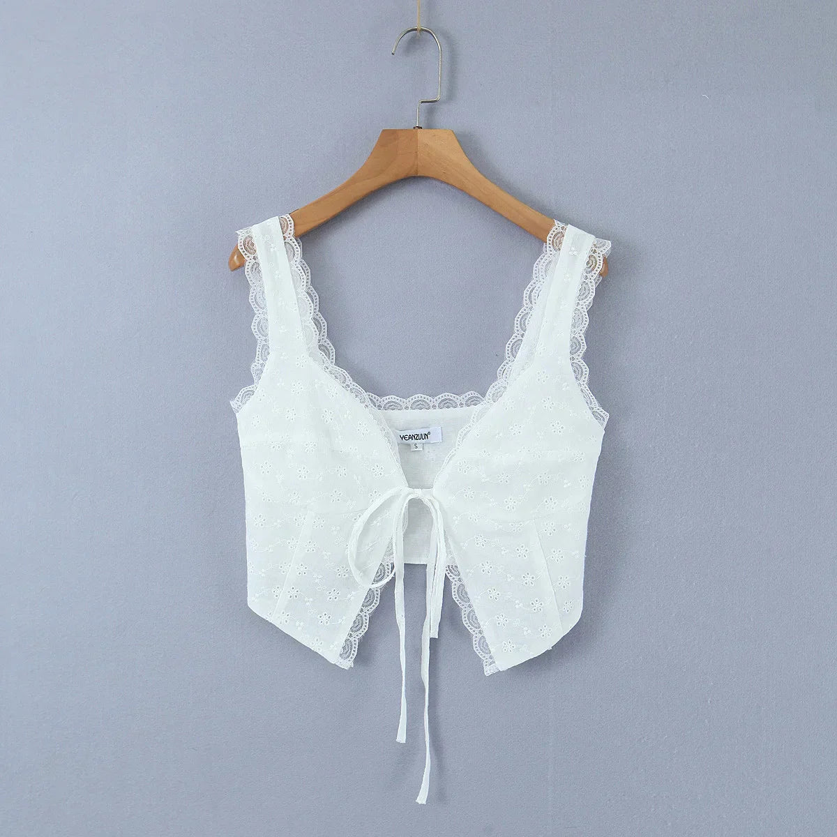 white lace crop tops casual lace tank top for cute tops front tie corset top korean streetwear y2k