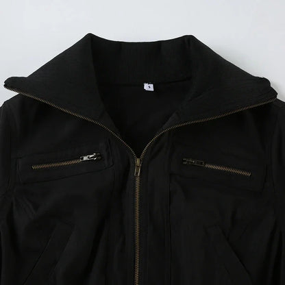 Turtleneck Slim Bomber Jacket
