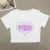 Short-sleeved T-shirt women’s summer new fashion sweet spice print design sense short slim-fit top