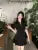 Summer New Casual Slim Solid Dresses for Women Sporty Turn-down Collor A-line Korean Chic Streetwear Simple Vestidos Mujer