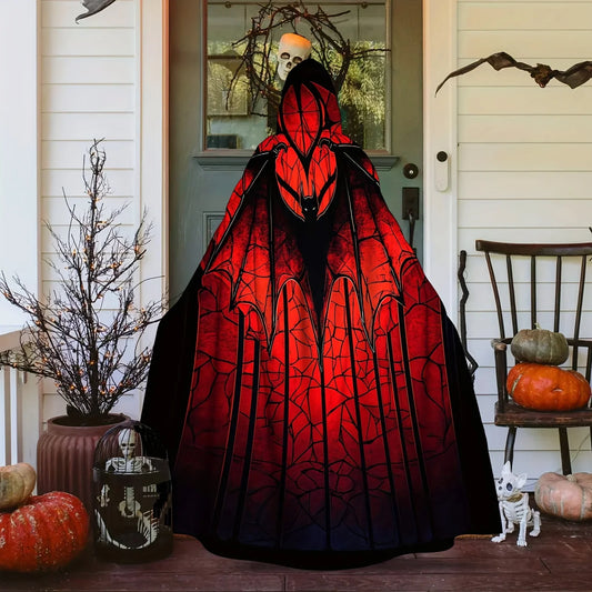 Bat Silhouette Printed Cloak