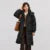 Down Jacket Women Long Length Detachable Hooded  New Winter Textured Winter Clothing