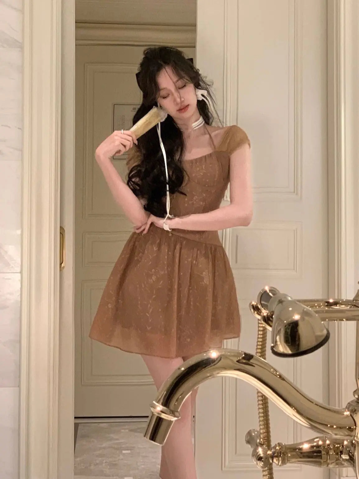 Vintage Midi Dress For Women Summer New Elegant Prom Evening Party Vestidos Fashion Female Clothing Office Ladies Dresses