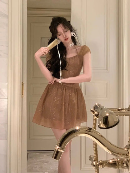 Vintage Midi Dress For Women Summer New Elegant Prom Evening Party Vestidos Fashion Female Clothing Office Ladies Dresses