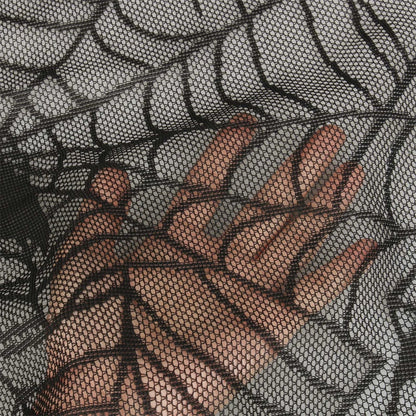 Gothic Bat Print Mesh Top