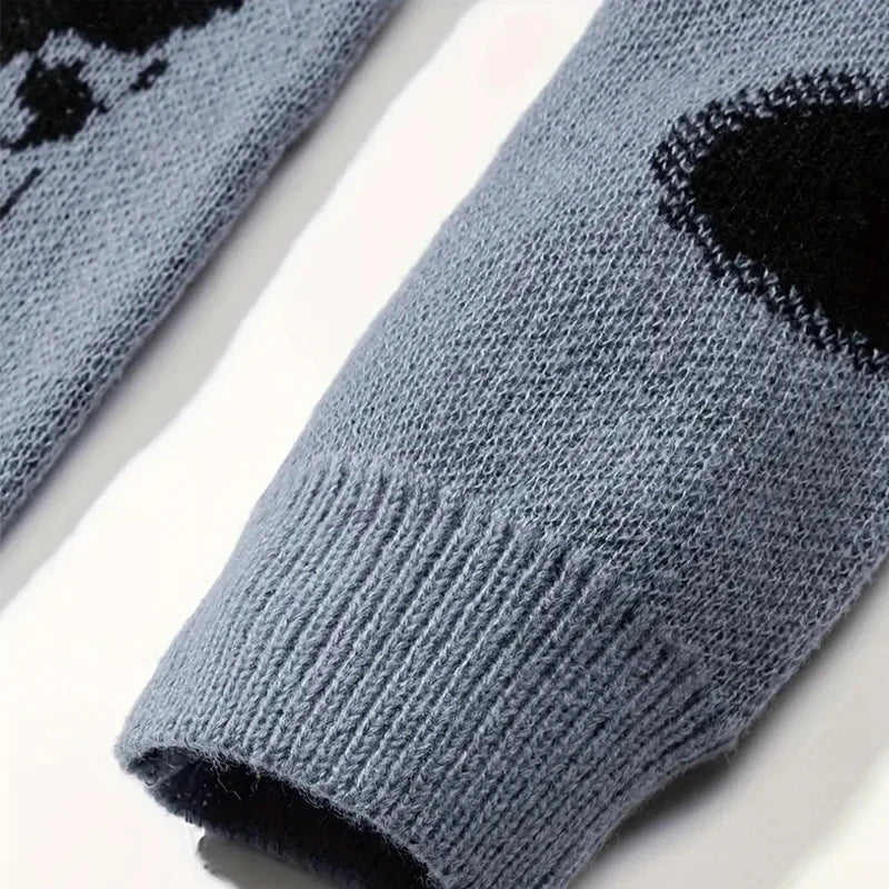 Europe and the United States street hip-hop sweater street loose skull knit long-sleeved sweater