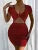 New Y2K Women’s Short sleeved Summer Foreign Trade European and American Sexy V-neck Open Waist Bag Hip Dress