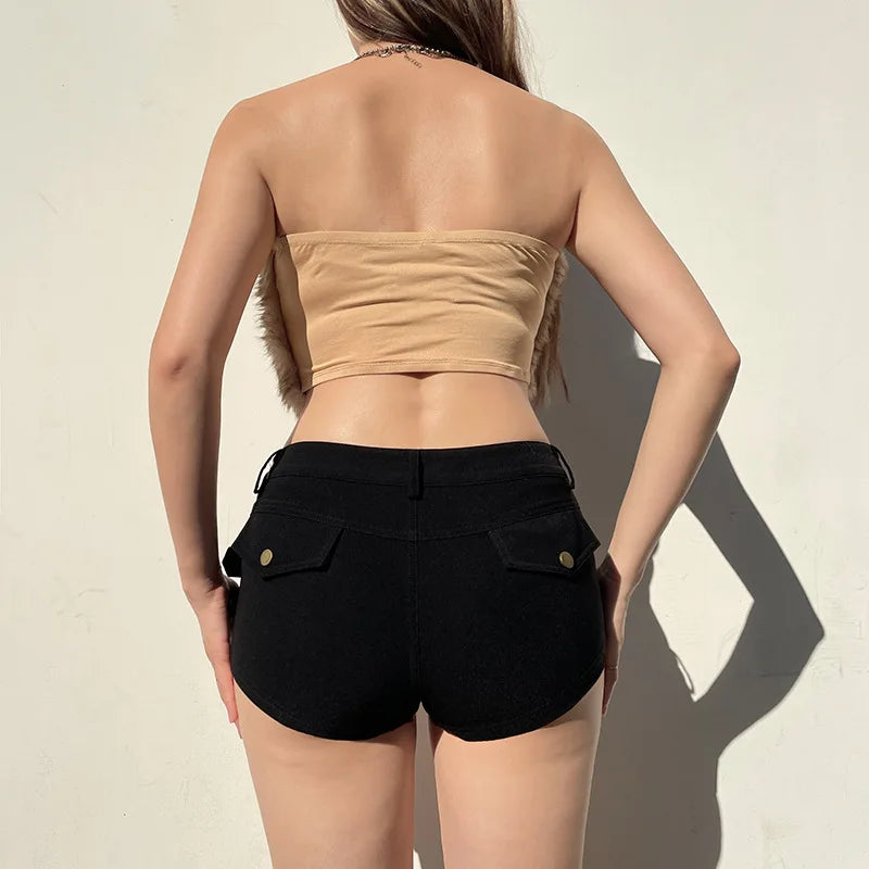 Cyber Goth Punk Style Shorts