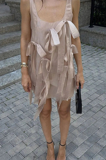 Sleeveless High Waist Mini Dress