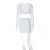 Mesh Splice Mini Skirt Suit For Women Long Sleeve O neck Crop Top Twist Ribbon Skirt Slim Fashion Sexy Two Pieces Set