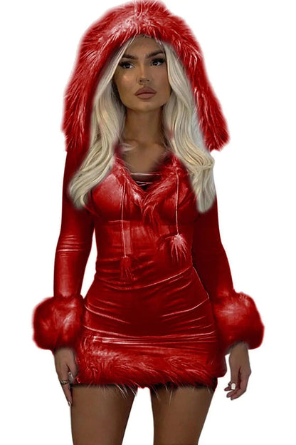 Lace-Up Slim Fit Mini Dress