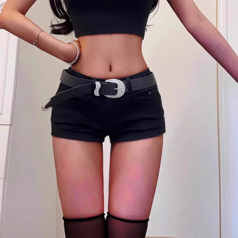 Y2K High-Waist Denim Shorts