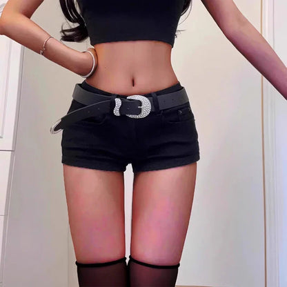 Y2K High-Waist Denim Shorts