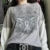 Y2K Grunge Emo Vintage T-shirt 2000s Cross Cyber Goth Patchwork Long Sleeve Tees E-girl Gothic Harajuku Loose Tops Women Men