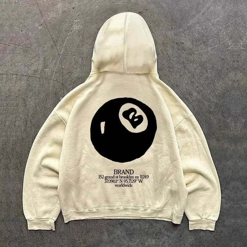 Graphic Print Oversized Hoodie