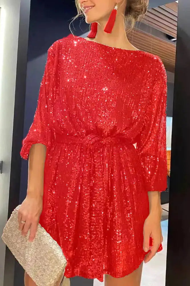 Sequin Vintage Mini Dress