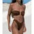 Sexy Bikini Set Bandeau Strapless Wrinkled Bikini Women Swimwear Female Swimsuit Bikini set Bather Bathing Suit