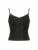 Black Solid Lace Patchwork Slim V Neck Basic Cute Camisole Women White Y2K Crop Top