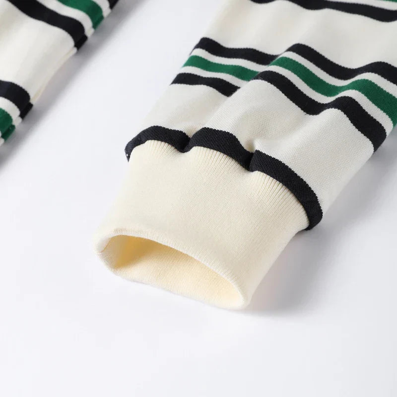 Fashion Stripe Women's T-shirt Casual Short Sleeve Female All Match Polo Shirts Summer New Ladies Loose Tops High Street