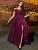 plus size Short sleeve line neck high slit gorgeous woven evening gown ball dress Party dress bridesmaid dress