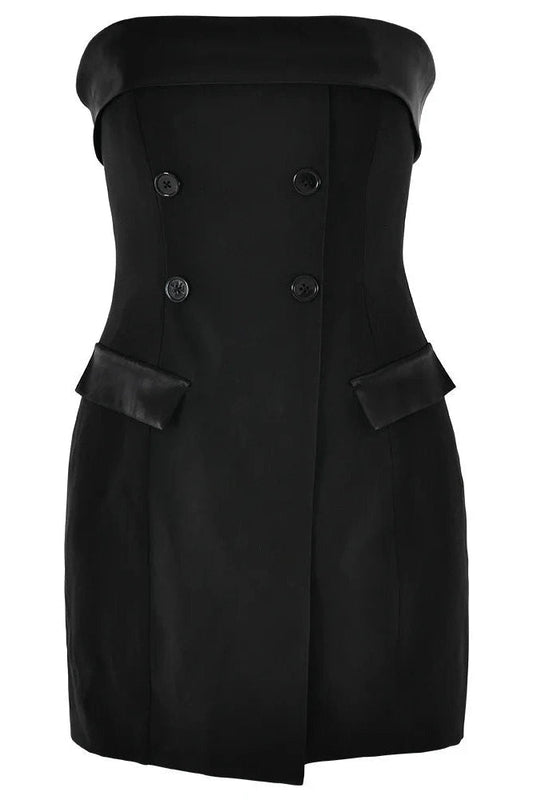 Strapless Backless Slim Bodycon Mini Dress