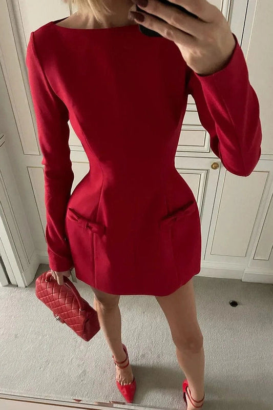 Elegant Long Sleeve Bodycon Mini Dress