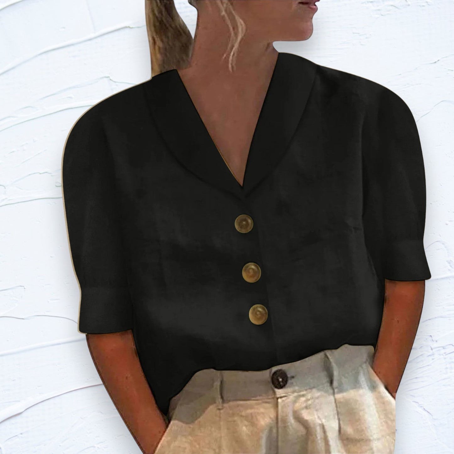Joane - Camisa de mujer - Casual - Estilo formal ligero - Ideal para fiestas