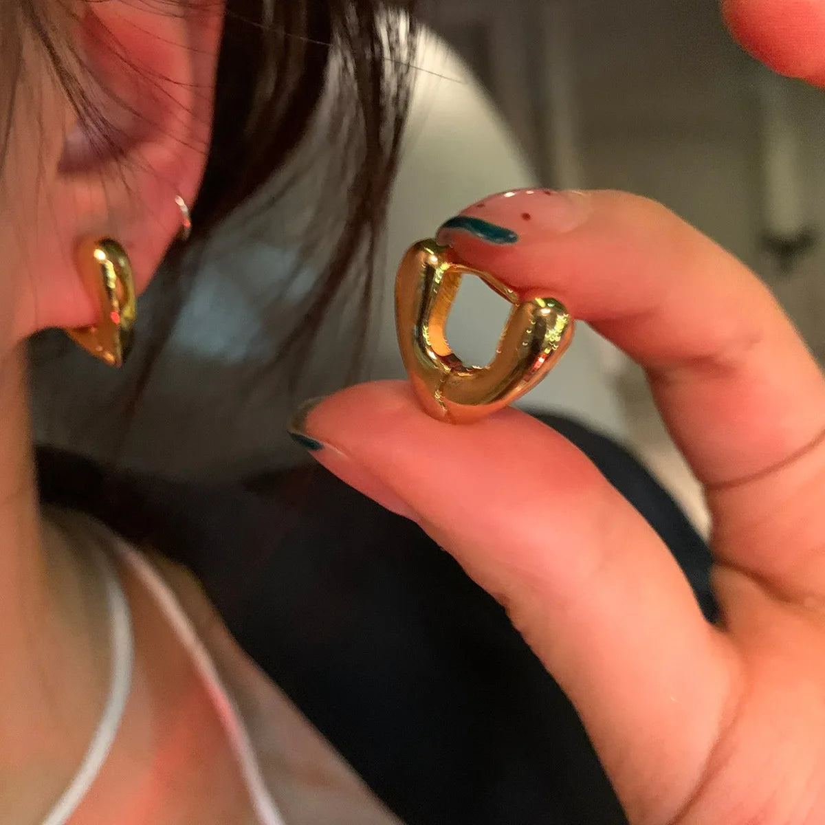 Lizakosht Fashion Square Imitation Pearl Earrings for Women Handmade Geometric Jewelry Gift