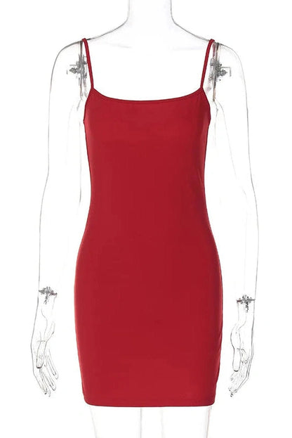 Spaghetti Strap Bodycon Mini Dress