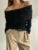 Sweater Knit Pullover Backless Women Slim Bandeau Solid Cropped Top Streetwear Off-Shoulder Elegant Autumn Knitwear Top