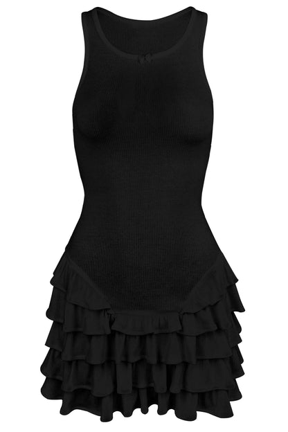 Patchwork Sleeveless Mini Dress