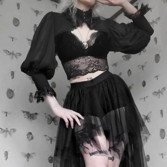 Victorian Inspired Mesh Top