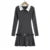 Korean Fashion Knitted Short Dresses for Women Autumn New Patchwork Long Sleeve Pleated A-line Y2K Sexy Party Dress with Belt