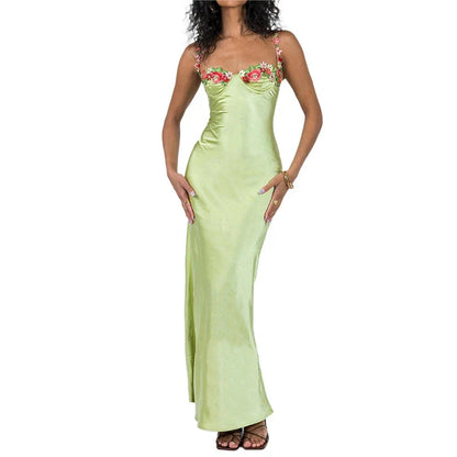 Corset Dresses for y2k Low Cut Satin Spaghetti Strap Sleeveless Bodycon Dresses Going Out Party Dresses