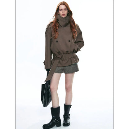 Long Sleeve Retro Trench Jacket