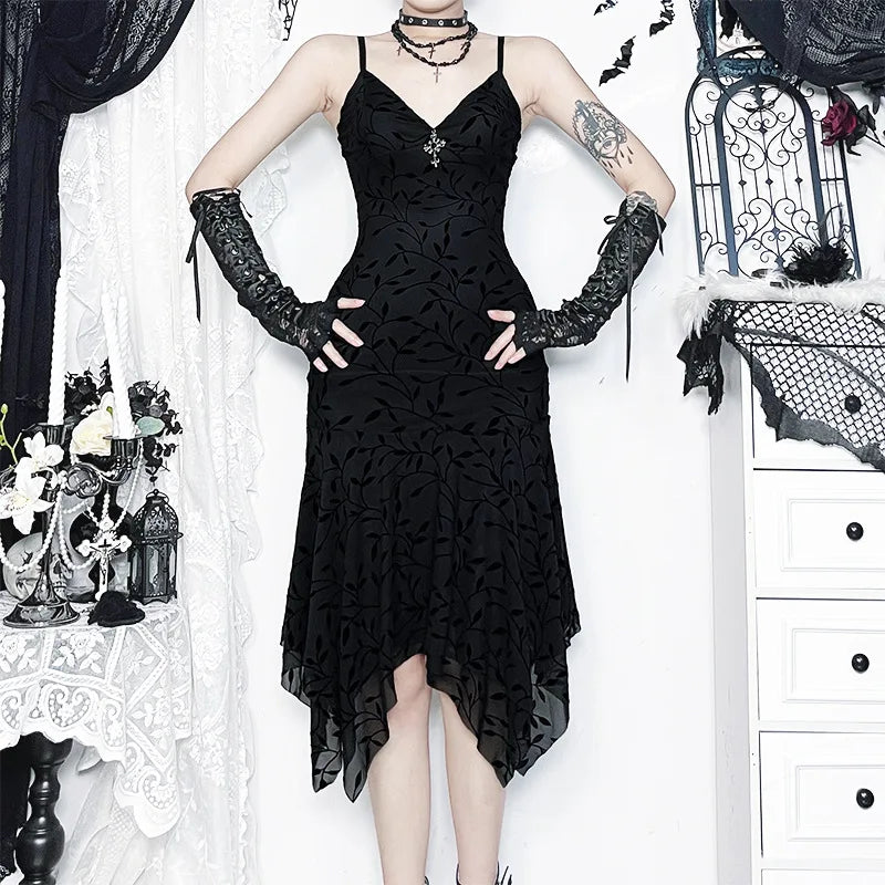 Vintage Bodycon Straps Midi Dress