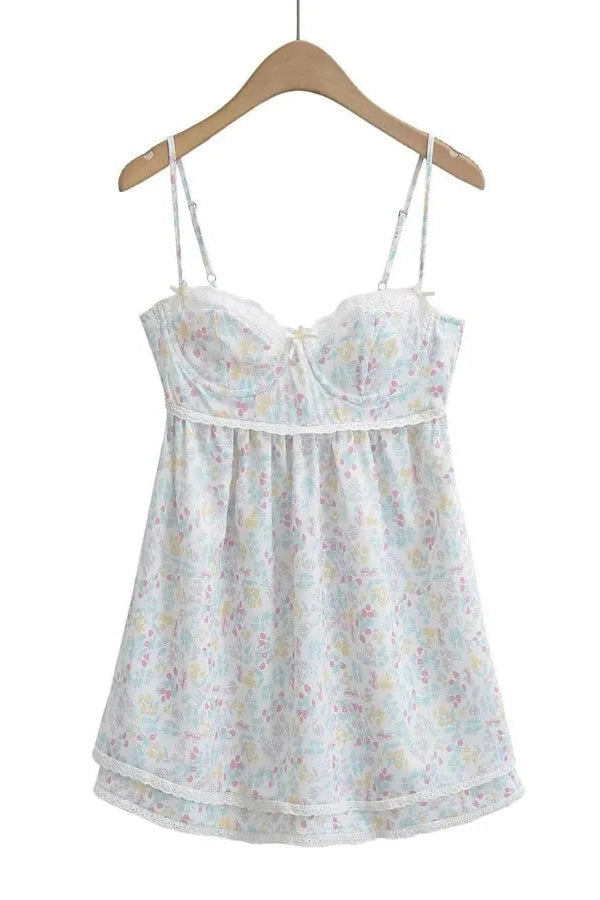 Sleeveless Square Neck Spaghetti Strap Mini Dress