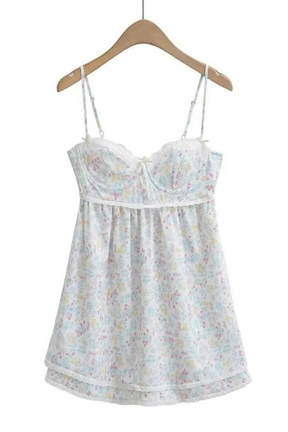 Sleeveless Square Neck Spaghetti Strap Mini Dress