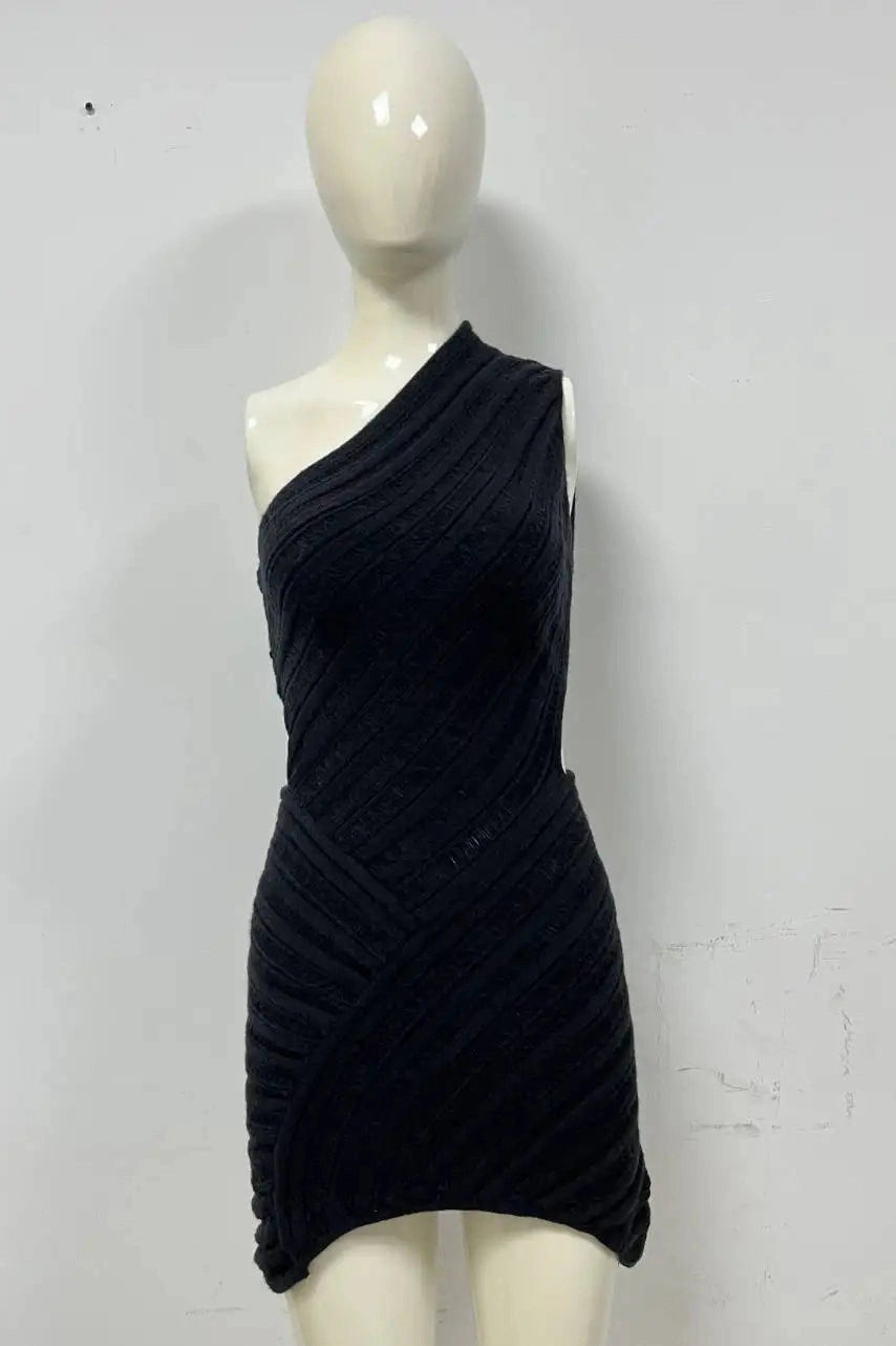 Bodycon Mini Dress with Hollow Out Detail
