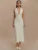 Halter Deep V Neck Sleeveless Sexy Maxi Dress For Women Elegant Backless Bodycon Tank Dress Femme Fashion Long Dress