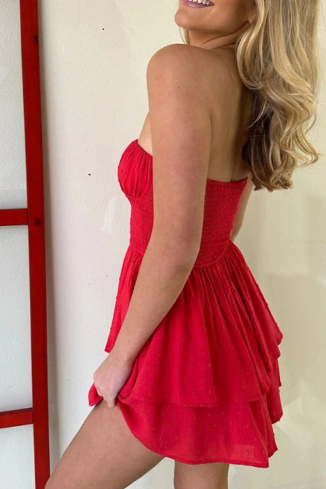 Strapless Off-Shoulder Mini Dress