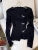Black/White Solid Lettuce Trim Bowknot Pullover Sweater Y2K Casual Long Sleeve Sweater For Spring & Fall Women’s Clothing