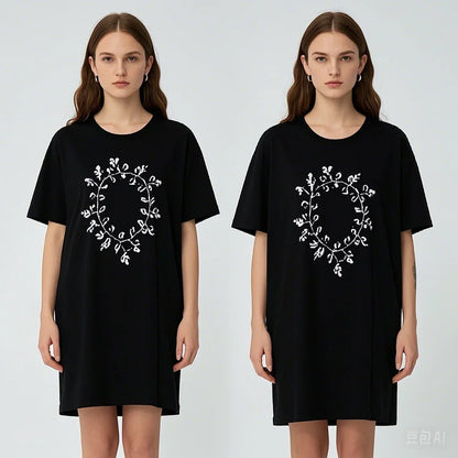 Long Style Cotton Loose T-shirt