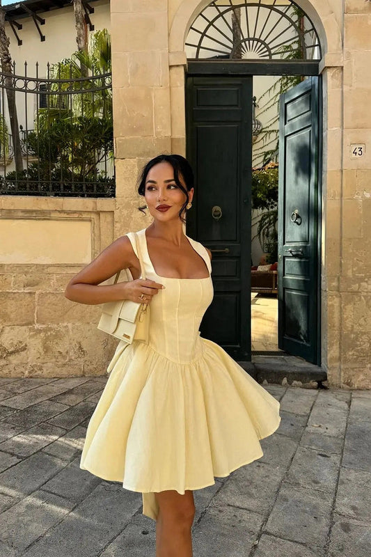 Sleeveless High-Waist Mini Dress
