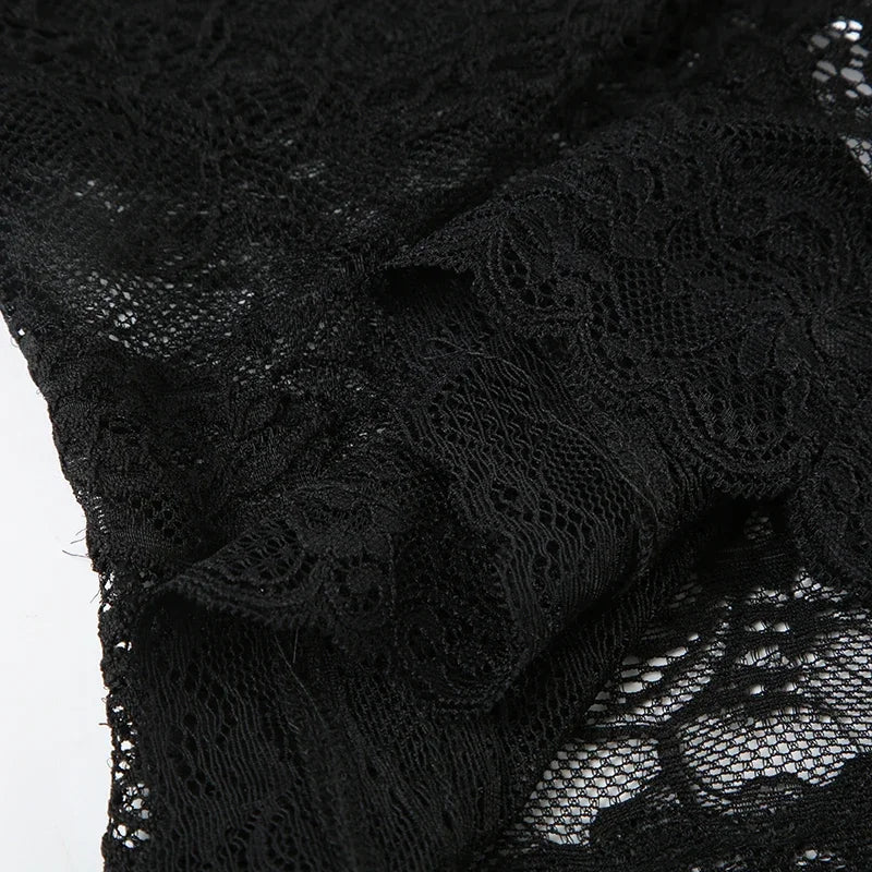 Lace Patchwork Halter Corset